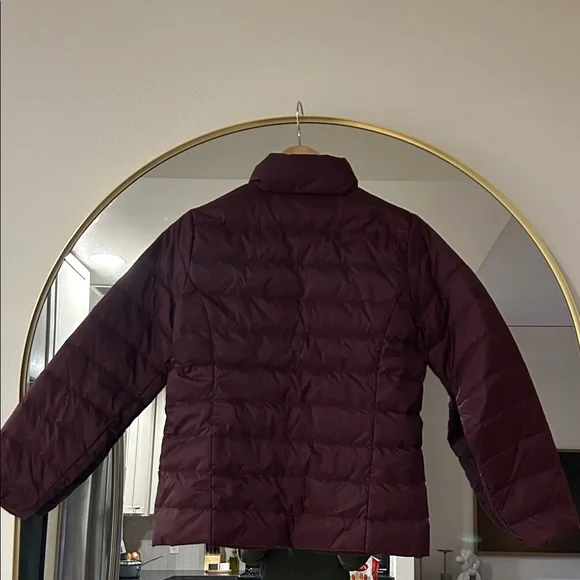 Eddie Bauer Burgundy Quilted Packable Puffer Jacket - Picture 6 of 6